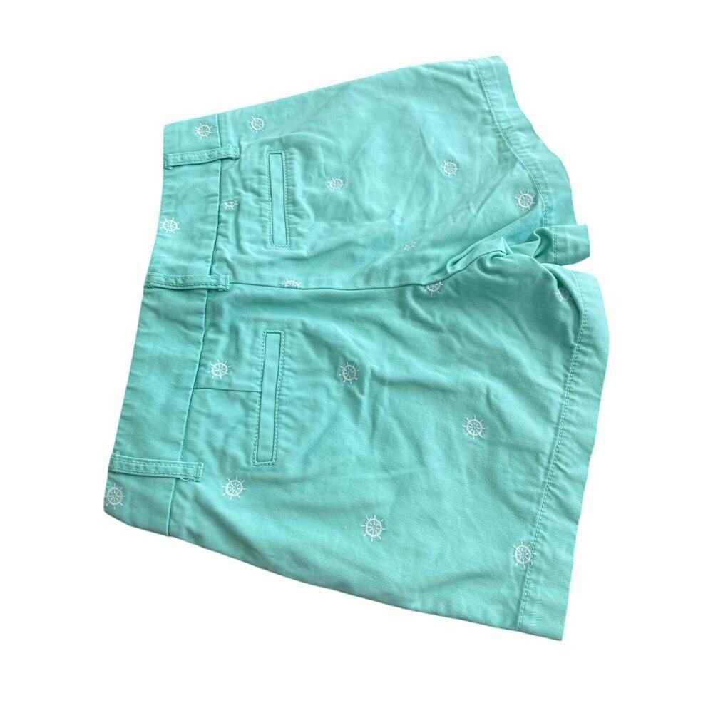 JCREW CHINO SHORTS BROKEN IN COTTON SZ 0 MINT GREEN HELM FLAT FRONT SAILOR CHIC - Picture 9 of 13